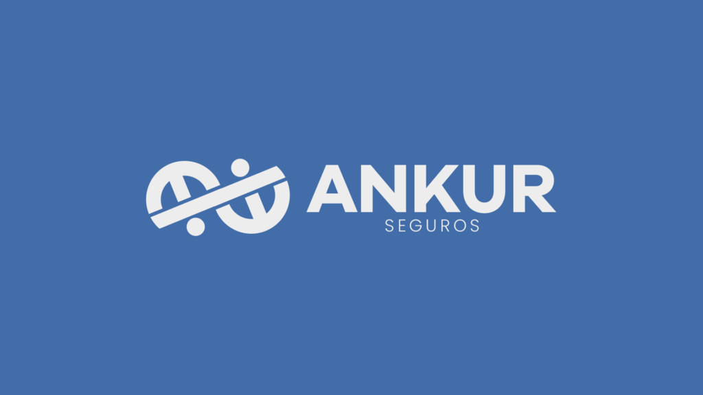 Logotipo principal da Ankur Seguros, em versão horizontal com o slogan da marca.