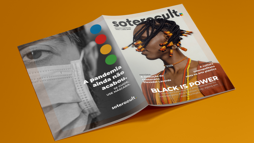 Aplicação da capa e contracapa da edição especial da revista Soterocult.